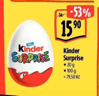 Čokoládové vajíčko s překvapením Kinder Surprise