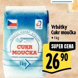 Cukr moučka Cukrovar Vrbátky