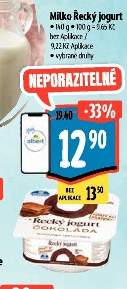 Ochucený jogurt řecký 0% Milko