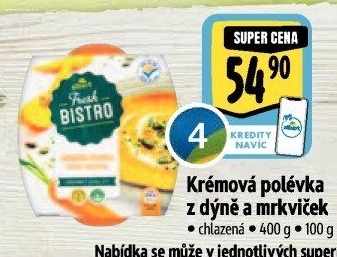 Polévka krémová z dýně a mrkviček Albert Fresh Bistro