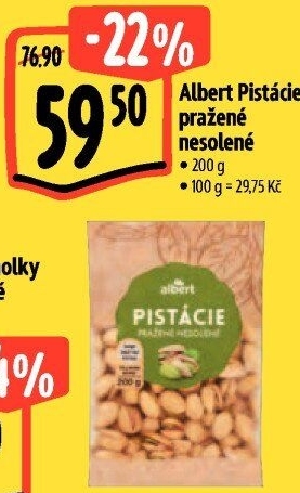 Pražené pistácie Albert