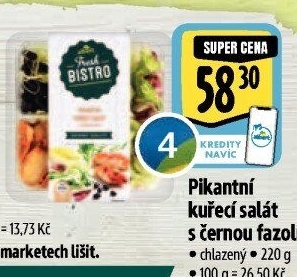 Salát pikantní kuřecí s černou fazolí Albert Fresh Bistro