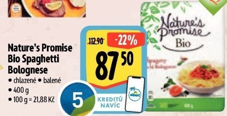Špagety Bolognese bio Nature'
