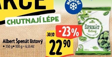 Špenát listový mražený Albert
