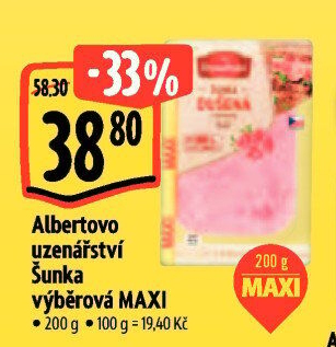 Šunka výběrová dušená Albertovo uzenářství