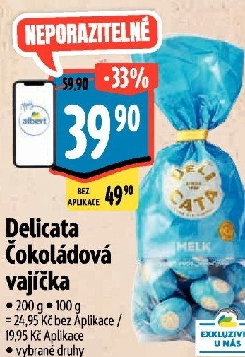 Vajíčka čokoládová Delicata