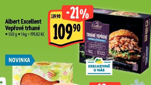 Vepřové trhané maso Sous vide Albert Excellent