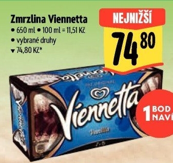 Zmrzlinová roláda Viennetta Algida