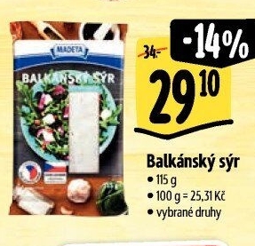 Balkánský sýr Madeta