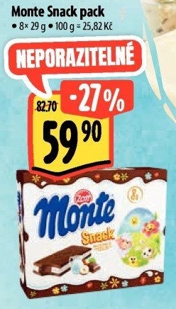 Dezert mléčný Monte Snack Zott