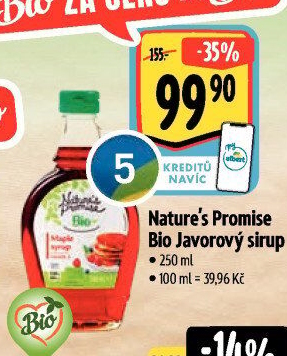 Javorový sirup bio Nature'