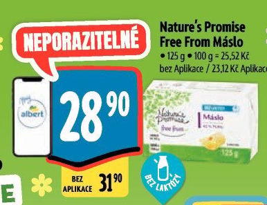 Máslo bez laktózy Free From Nature'