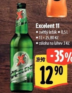 Pivo světlý ležák 11° Excelent