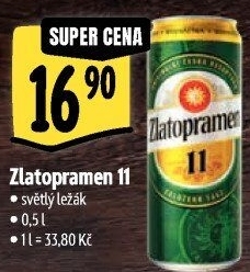 Pivo světlý ležák 11° Zlatopramen