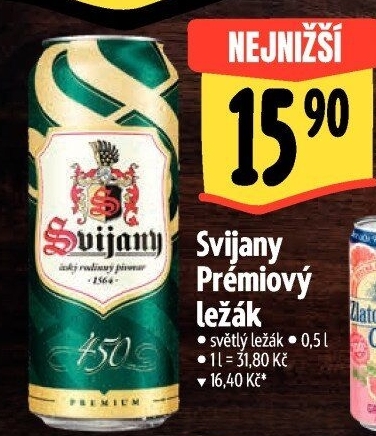 Pivo světlý ležák 12° Premium Svijany