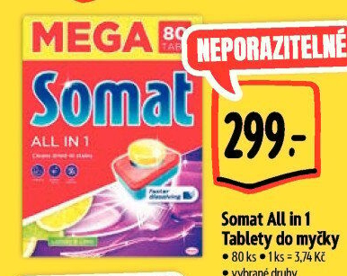 Tablety do myčky All in 1 Somat