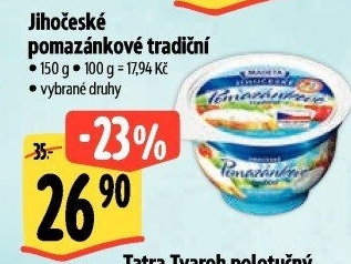 Tradiční pomazánkové Jihočeské Madeta