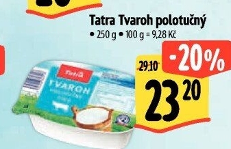 Tvaroh polotučný 3,5% Tatra