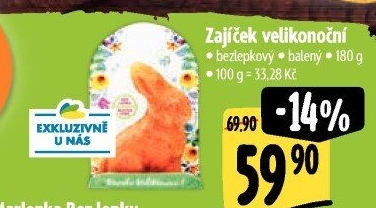 Velikonoční zajic bez lepku