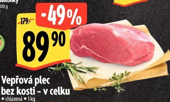 Vepřová plec bez kosti