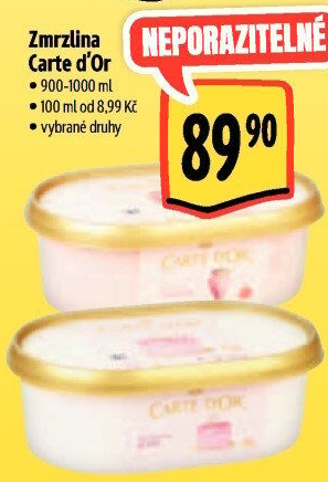 Zmrzlina ve vaničce Carte D'