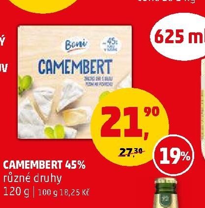 Camembert 45% různé druhy 120 g