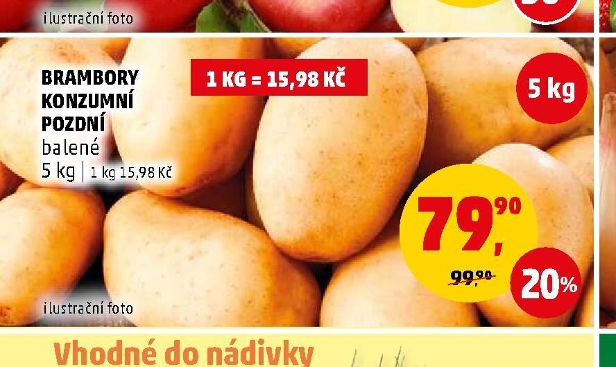 BRAMBORY KONZUMNÍ POZDNÍ balené 5 kg