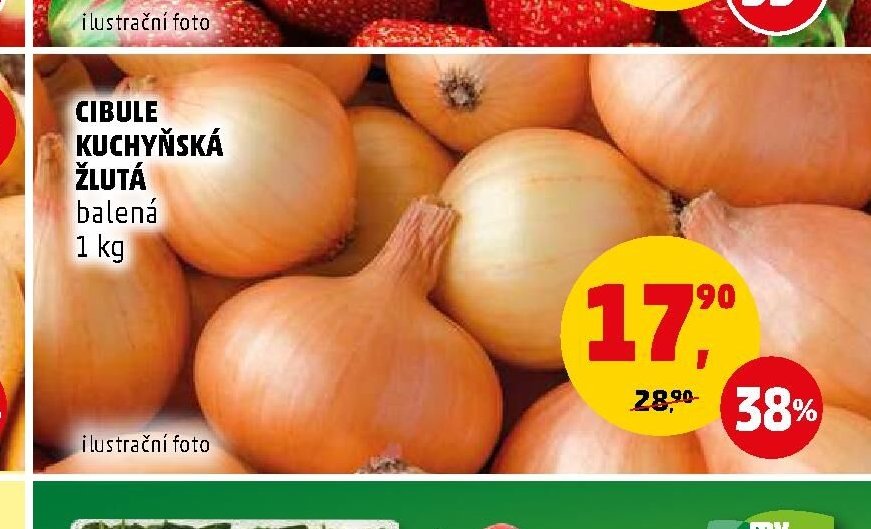 CIBULE KUCHYŇSKÁ ŽLUTÁ balená 1 kg