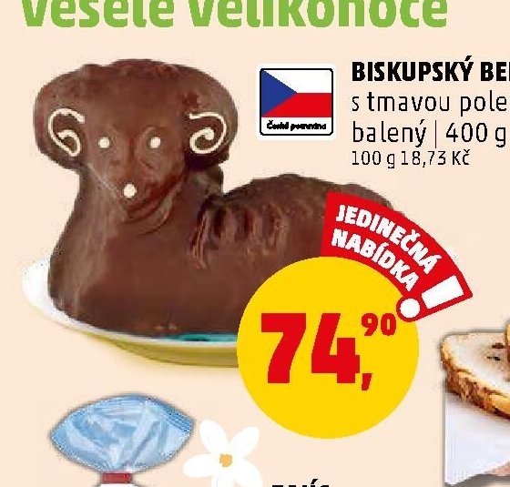 BISKUPSKÝ BERÁNEK s tmavou polevou, balený