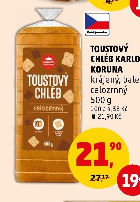 TOUSTOVÝ CHLÉB KARLOVA KORUNA