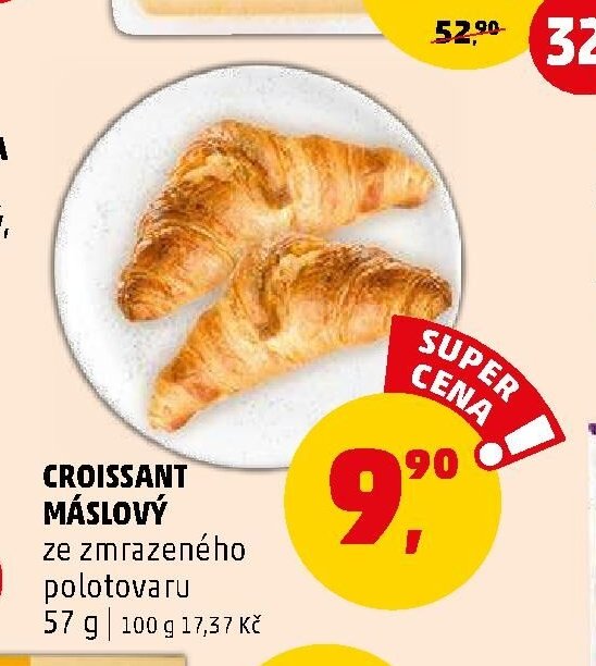 CROISSANT MÁSLOVÝ ze zmrazeného polotovaru