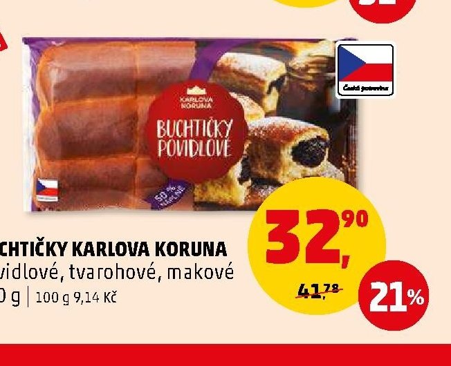 BUCHTIČKY KARLOVA KORUNA povidlové,tvarohové,makové