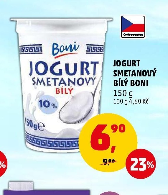 Jogurt smetanový bílý Boni