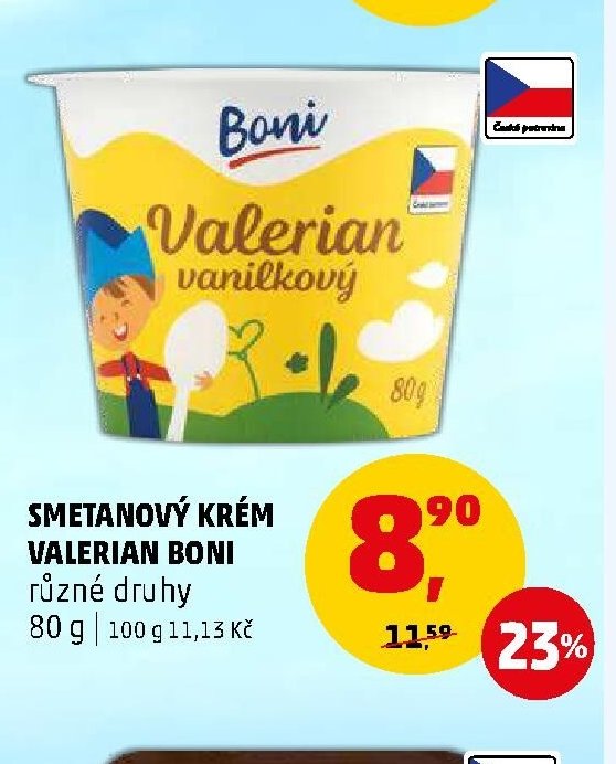 Smetanový krém Valerian Boni