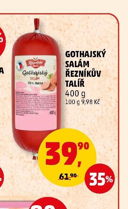 GOTHAJSKÝ SALÁM ŘEZNÍKŮV TALÍŘ 400 g