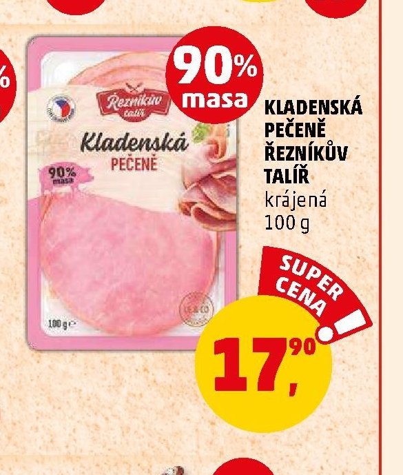 KLADENSKÁ PEČENĚ ŘEZNÍKŮV TALÍŘ krájená 100 g