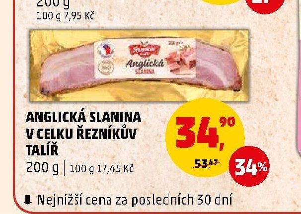 ANGLICKÁ SLANINA V CELKU ŘEZNÍKŮV TALÍŘ 200 g