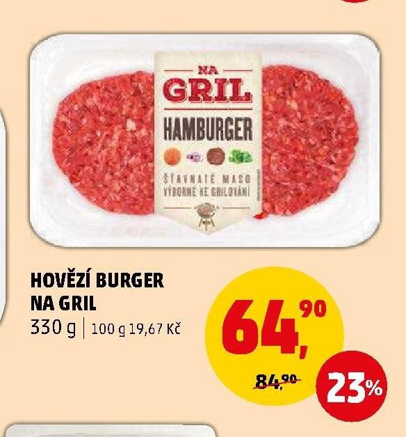 HOVĚZÍ BURGER NA GRIL