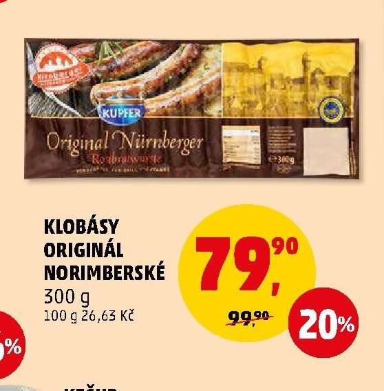 KLOBÁSY ORIGINÁL NORIMBERSKÉ