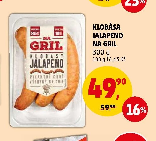 KLOBÁSA JALAPENO NA GRIL