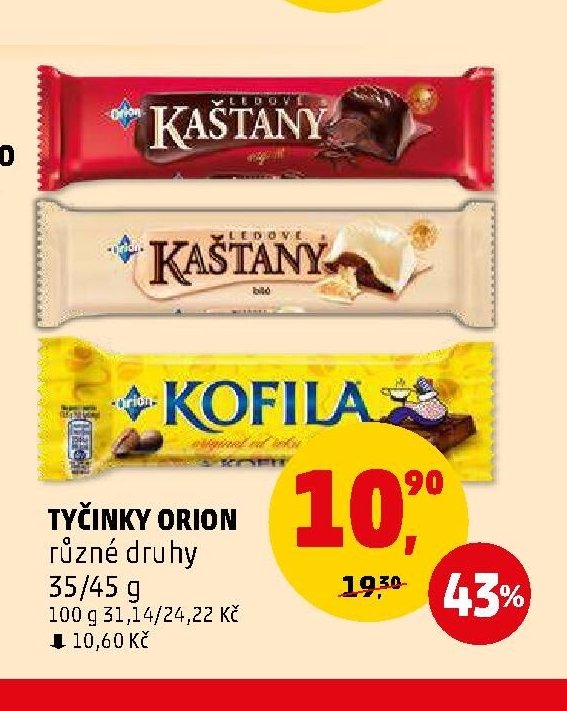 Tyčinky Orion různé druhy