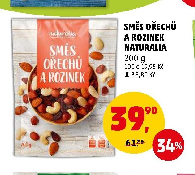 SMĚS OŘECHŮ A ROZINEK NATURALIA