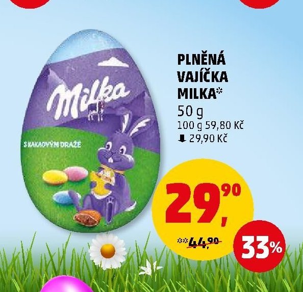 PLNĚNÁ VAJÍČKA MILKA