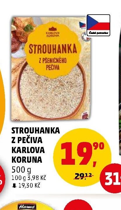 Strouhanka z pečiva Karlova Koruna