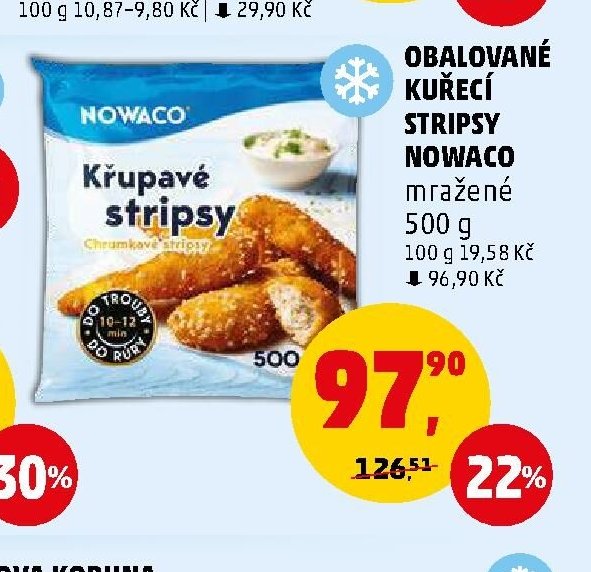 Obalované kuřecí stripsy Nowaco