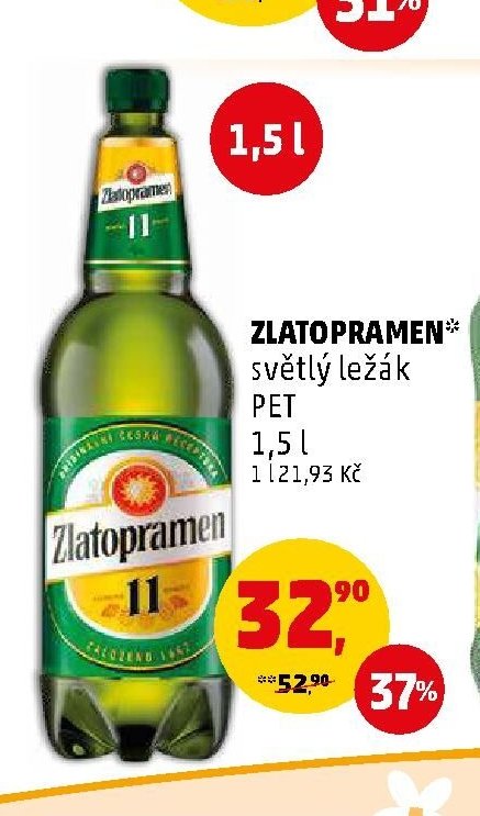 Zlatopramen světlé ležák PET