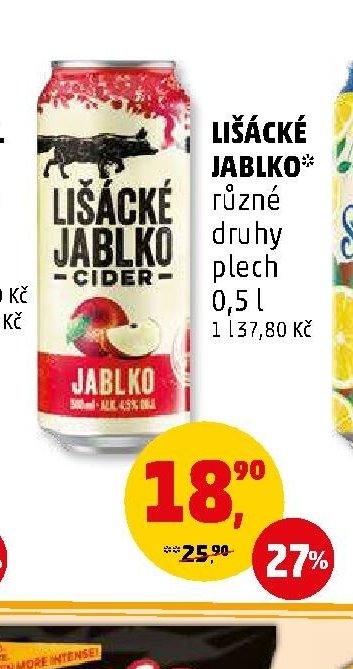 Lišácké jablko různé druhy plech