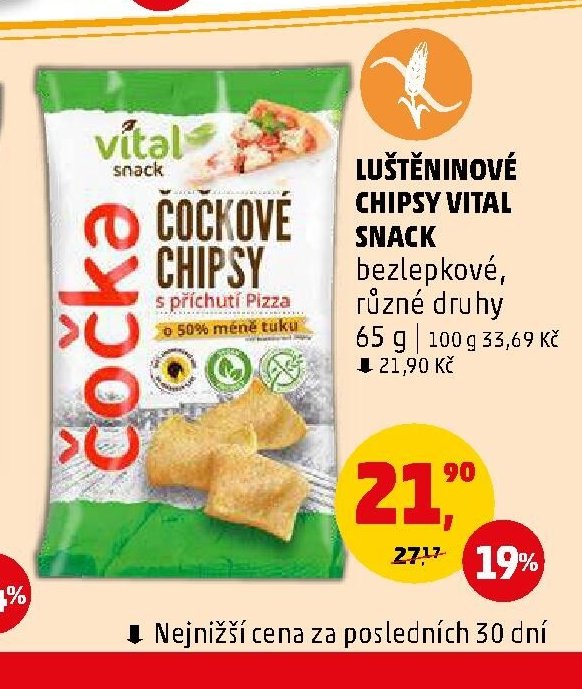 Luštěninové chipsy Vital Snack