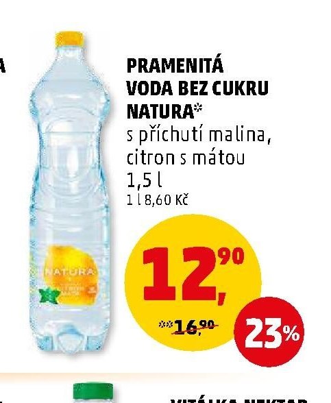 PRAMENITÁ VODA BEZ CUKRU NATURA