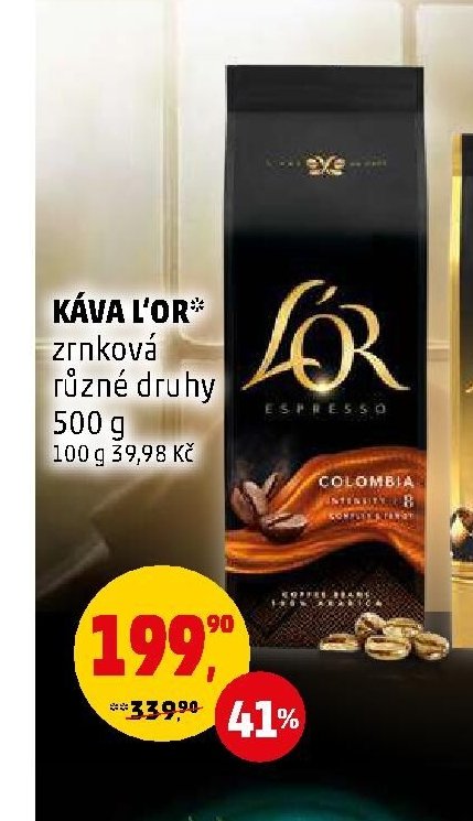 KÁVA L'OR zrnková